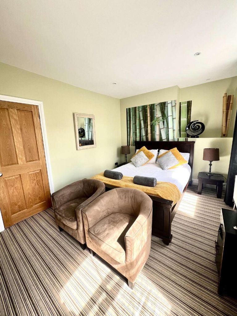 Master Bedroom - Yellow and Bamboo Decor